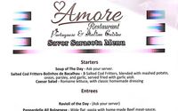 SAVOR SARASOTA MENU  by Amore Restaurant - Portuguese & Italian Restaurant