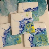 The Linken Blues - Ceramic Coasters - set of 4 by SKG Artwork Sales