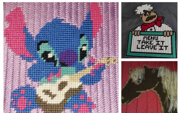 Plastic canvas wall/desk art by Pmcre8tions