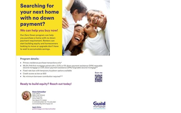 Zero Down FHA Mortgage by Guild Mortgage Company