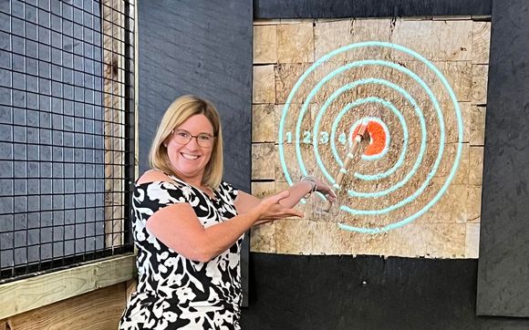 Axe Throwing with Projected Targets by Axecalibur Axe Throwing
