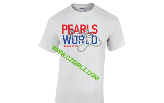 'PEARLS RULE THE WORLD" T-SHIRT by C'Z  PRETTY GIRLZ LLC.