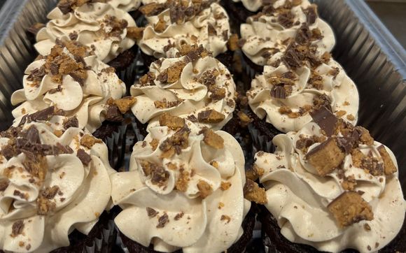 Chocolate cupcakes w/ a Peanut Butter buttercream by KB Bakery