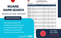 NUANS Name Reservation Report by Launchko Inc.