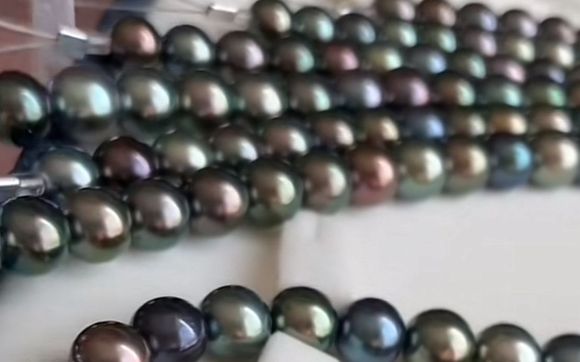 Black Tahitian necklaces by Venus Gemstones