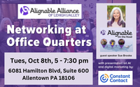 Networking at Office Quarters with Sue Brooke and Constant Contact by Alignable Business Leader Programs