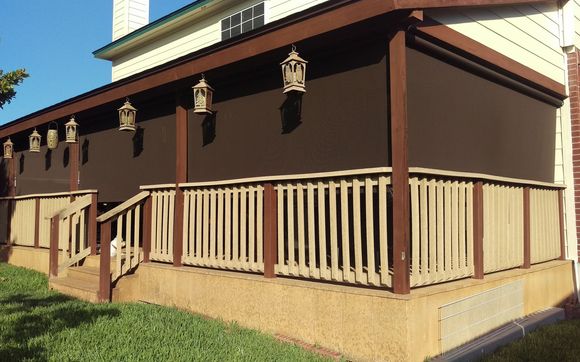 Exterior Patio Roll-A-Way Shades by Shade Shield Solar Screens & Shades
