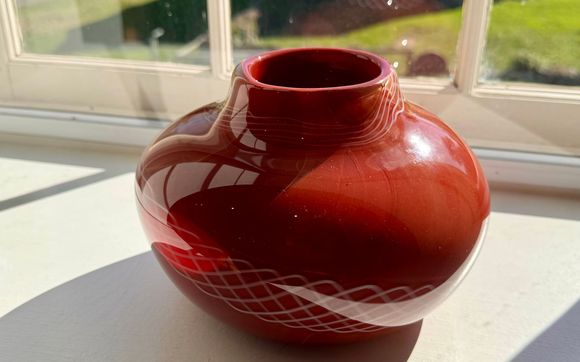Handblown glass vessels by Hyaline Expressions Glass Art