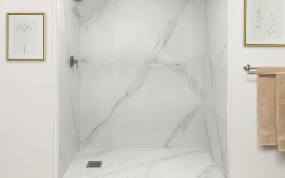 Shower Pans and Wall Panels by Marble-Lite Industries Inc