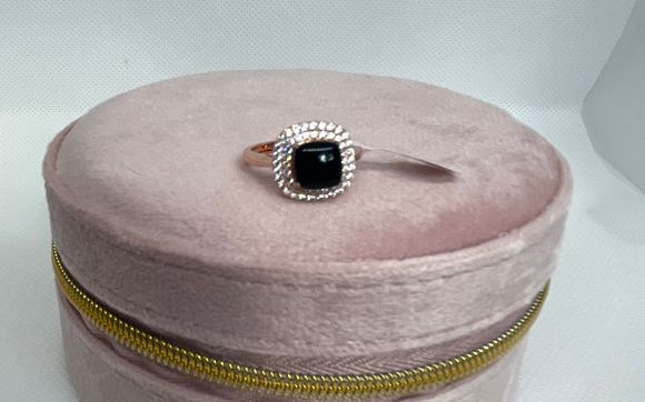 Rare Blue Amber Ring by Venus Gemstones