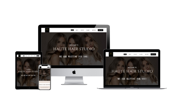 Haute Hair Studio Website Design by Hyperlink Web Studio
