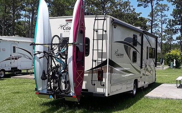 Yakups brand RV Kayak and Bike racks by YAKUPS ® www. RV Kayak Racks. Com RVKR Development, LLC