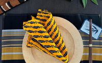 Placemats handwoven in Nigeria and napkins  by Spark social Denver