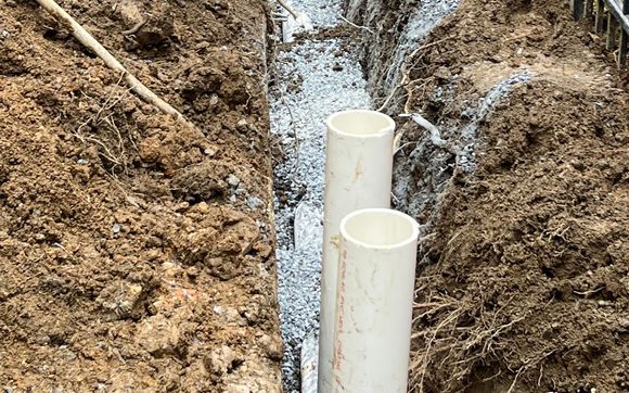 under ground plumbing excavation by Fish Mechanical