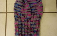 Grey And Purple And Bluish Classic Knitted Toque by EmilysTextiles