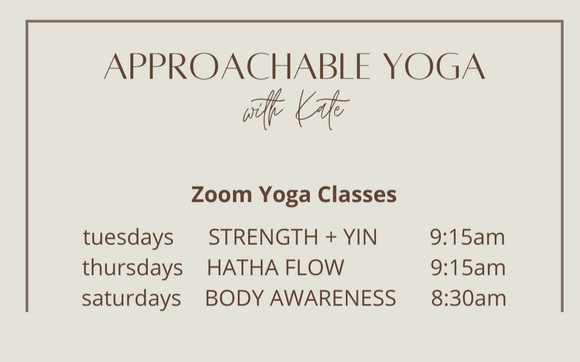 Online Classes by Approachable Yoga with Kate