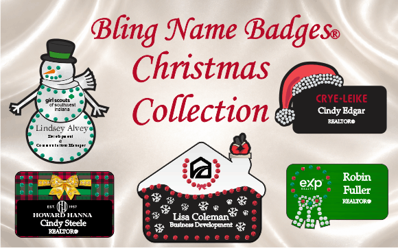 Bling Name Badges Christmas Collection by Bling Name Badges Inc