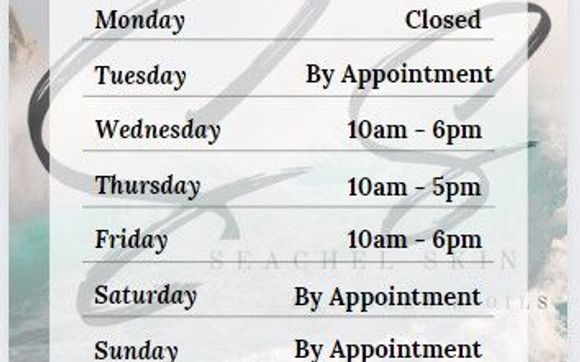 Spa Hours  by SeaChel Skin & Oils