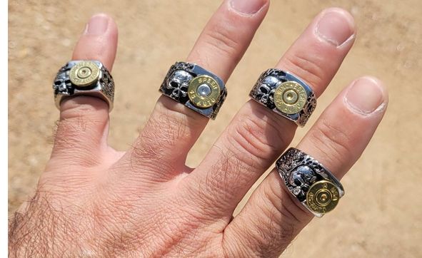 Skull Ammo Rings $200 by Texas Blue Courage Company LLC