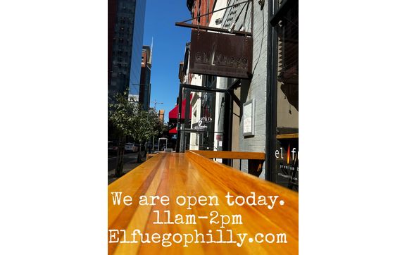 We are open today.  by El Fuego