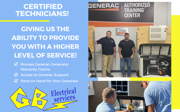 Certified Generac Generator Technicians  by GB Electrical Services