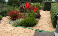 Flagstone installation by Sempervirens Gardening