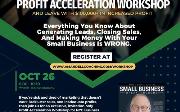 FREE RESERVATION ONLY PROFIT ACCELERATION WORKSHOP by Arthur Mandell Coaching