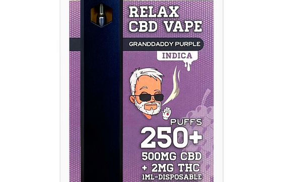 Granddaddy Purple Vape Pen – 1ML 500mg CBD + THC by Big Budz CBD