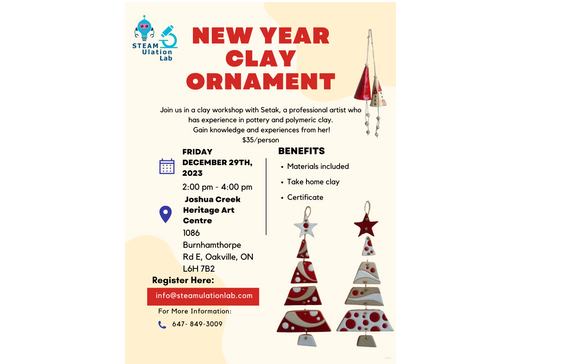 New year clay ornament making workshop by STEAMULATION LAB