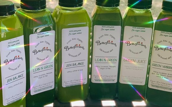 Variety of Green Juices by Berrylicious Juice Bar & Healing Space