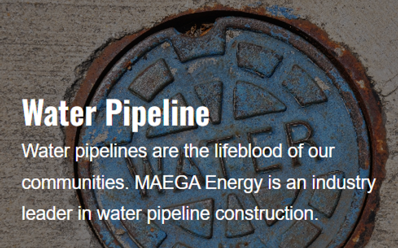 Water Pipeline by MAEGA Energy Services