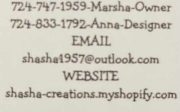 Online Ordering by Sha Sha’s Creations