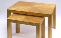 Straw Marquetry Nesting tables by Studiographics