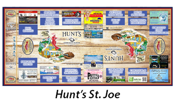 Hunt's Oyster Bar St. Joe SOLD OUT! by The Table/Menu Ad Co. LLC  (Beach Box Ad Trucks)