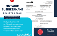 Business Name Registration Ontario by Launchko Inc.