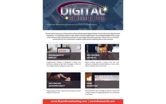 Bryan Broadcasting Digital Offerings by IndoorMedia 