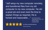 Transfer from old computer to new. $69.99 by Online Computer Repair "That Tech Jeff " 