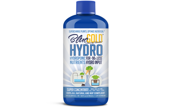 Eden Blue Gold™ Hydro (Hydro/DWC Nutrients to Reduce Hydroponics Fertilizer) by Eden Blue Gold