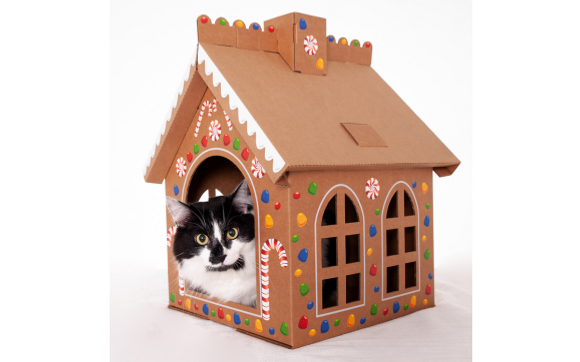 Gingerloaf House Gingerbread House Kit for Cats by Cat in the Box