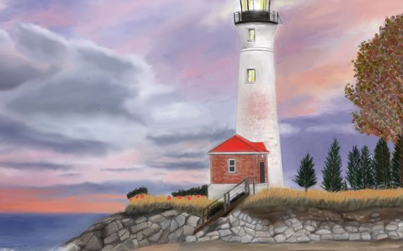 Painting of a lighthouse by Art by Stacey
