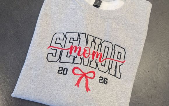 Senior MOM Sweatshirt by Permanent Impressions and Designs, LLC