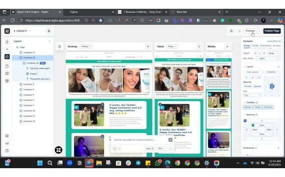 Fang oral wash UI/UX design by Zion Stephenson