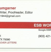 Resume Writing by ESB WORDS         Scott Bumgarner          esbtexoma1944@gmail.com