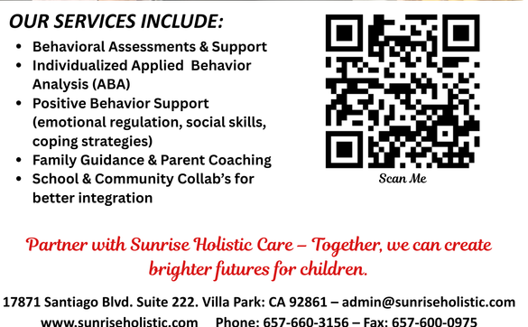 Applied Behavior Analysis (ABA) by Sunrise Holistic Care