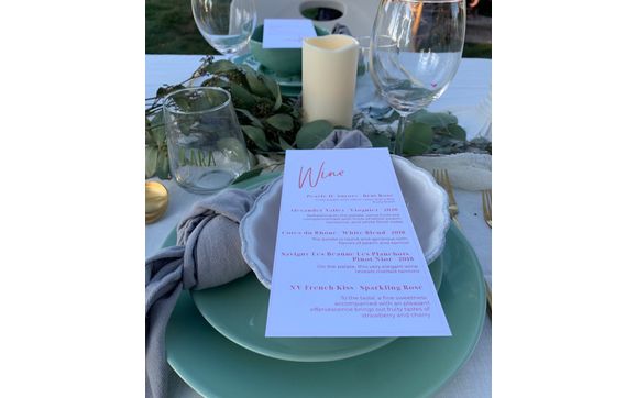 Customized Drink Menus by The Wine Stellar
