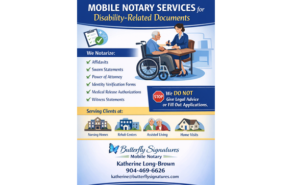 Disability Claims by Butterfly Signatures Mobile Notary Services