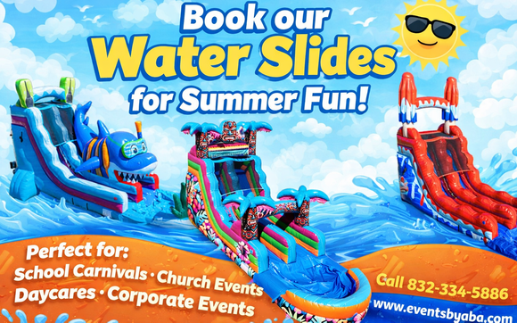 Summer Water Slide rental in Houston and Surrounding areas by Events by ABA