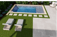 Modern Backyard Pool & Garden Retreat by Petra MJ Designs