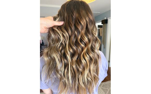 Full head of balayage and root smudge  by Color by nicole