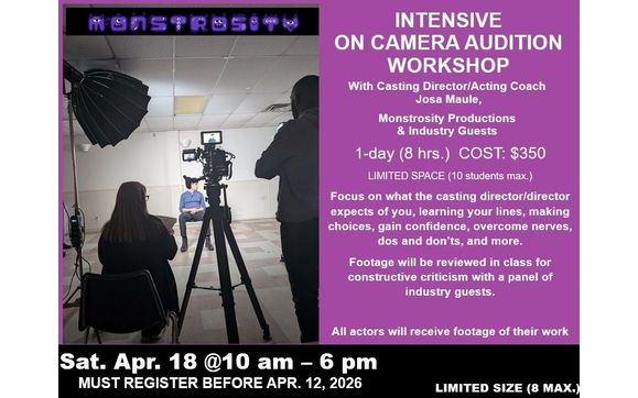 INTENSIVE ON CAMERA AUDITION WORKSHOP by MSOPA